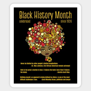 Black History Month, beautiful woman retro Sticker